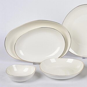 Oval Beyaz Servis Takımı Mtfk.0119