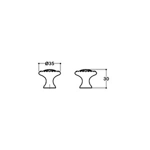 Tek Deli̇kli̇ Kulp  Kahverengi̇ 08 Mm