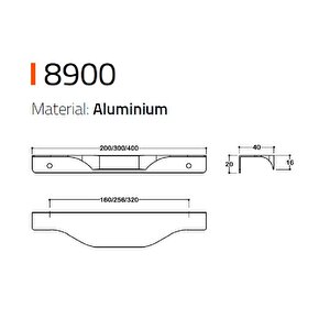 8900 Entegre Kulp Krom Renk 320 Mm