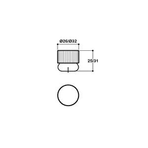 Tek Deli̇kli̇ Kulp Altin Renk 26 Mm