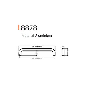 8878 Modern Kulp Siyah Renk 128 Mm