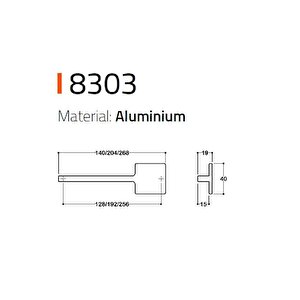 8303 Modern Kulp Antik Renk 192 Mm
