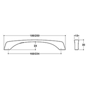 4635 Modern Kulp Antik Renk 160 Mm