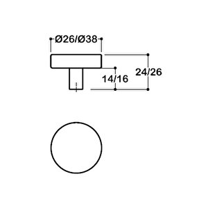 Tek Deli̇kli̇ Kulp Saten Renk 38 Mm