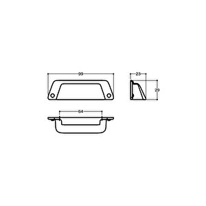 Tas Kulp Parlak Ni̇kel 64 Mm