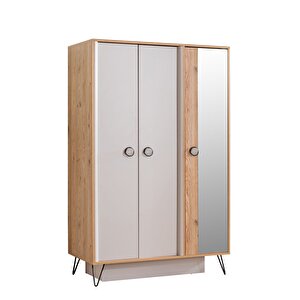 Dolunay Genç Odası - 3 Kapılı Dolap, Karyola, Komodin, Şifonyer, Masa, Kitaplık