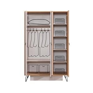 Dolunay Genç Odası - 3 Kapılı Dolap, Karyola, Komodin, Şifonyer, Masa, Kitaplık