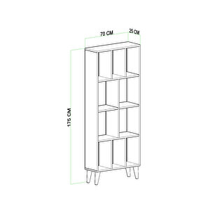Petek Dekoratif Kitaplık Beyaz