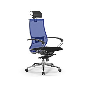 Samurai Fileli Ofis Koltuğu / Çalışma Sandalyesi L2-5k / 0010002 Mavi Siyah