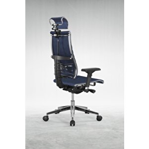 Yoga Çelik Müdür / Yönetici Koltuğu - Ofis Sandalyesi Y-4df-b2-12d Mavi