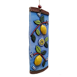 Özel Tasarım Seramik Limon Ağacı Dekoratif Duvar Süsü Ev Bahçe Duvar Dekorasyon