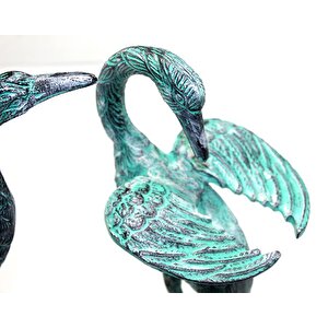Himarry Metal İkili Kuğu Seti 37 Cm Biblo Dekoratif Hediyelik