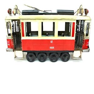 Metal Taksim Tramvay Büyük Biblo Dekoratif Hediyelik