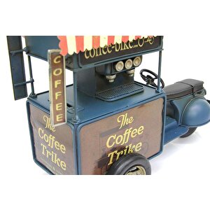Dekoratif Metal Kahve Arabası Biblo Hediyelik Kumbara