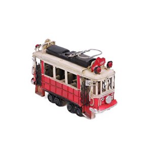 Dekoratif Metal Taksim Tramvay Orta Boy Vintage Biblo Hediyelik