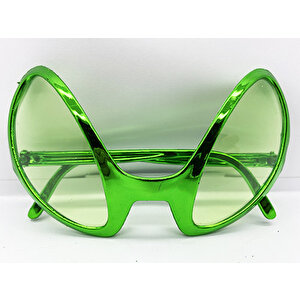 Himarry Retro Gözlük - 80 Li 90 Lı Yıllar Parti Gözlüğü Yeşil Renk 8x13 Cm
