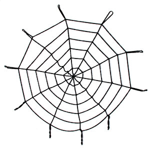 Halloween Cadılarbayramı Örümcek Ağdekor Siyah 1.5 Metre