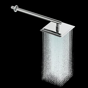 Aqua Bagno Ankastre Duvardan Duş Kolu 42,5 Cm. Paslanmaz Krom