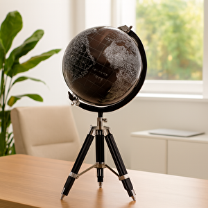 Yerküre Bi̇blo Ahşap Tri̇podlu, Kahve, 77x32