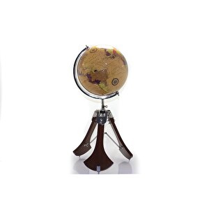 Yerküre Bi̇blo Ahşap Tri̇podlu Sari 32x72