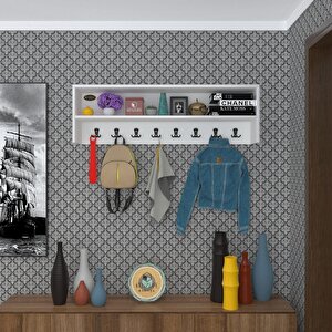 Elbise Askılığı Askılık Zeytuni Byz 35*100*20 Siyah 8 Adet Askı Portmanto Raflı