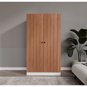 Esen 2 Kapili 6 Bölmeli̇ Bambu-beyaz Elbi̇se Dolabi