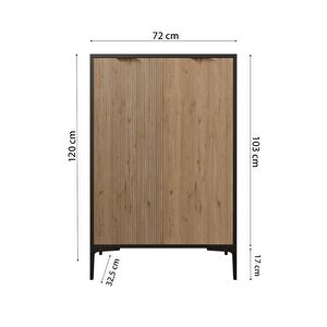 Bimossa R2520 Ayakkabılık 120 Cm Sepet/siyah