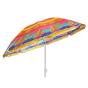 Esk Renkli Plaj Şemsiyesi 175 Cm Çap