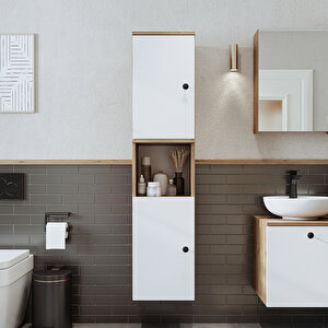 Roomart Banyo Dolabı Mat Mdf 150 X 35 Cm Banyo Boy Dolabı