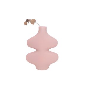 Mokko Seramik Vazo, Pembe, 20x12 Pembe