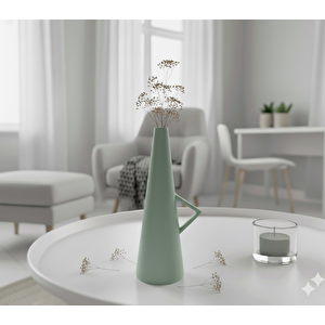 Kharmen Seramik Vazo, Yeşil, 27x13 Yeşil