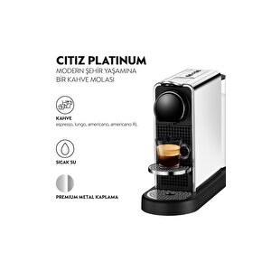 C140 Citiz Platinum Paslanmaz Çelik Kapsüllü Kahve Makinesi
