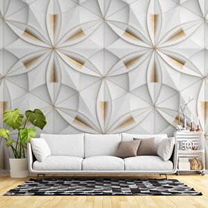 3 Boyutlu Kar Tanesi Desenli Duvar Kağıdı Baskı 275x280 cm
