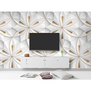 3 Boyutlu Kar Tanesi Desenli Duvar Kağıdı Baskı 700x200 cm
