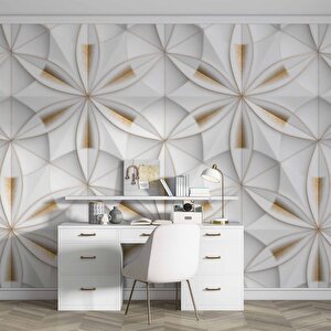 3 Boyutlu Kar Tanesi Desenli Duvar Kağıdı Baskı