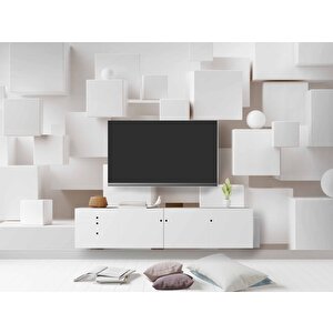 3 Boyutlu Kare Şeklinde Duvar Kağıdı Baskı 700x300 cm