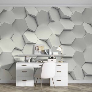 3 Boyutlu Altıgen 3 Boyutlu Duvar Kağıdı Baskı