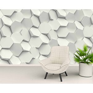 3 Boyutlu Altıgen 3 Boyutlu Duvar Kağıdı Baskı