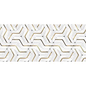 3 Boyutlu Altın Geometrik Duvar Kağıdı Baskı