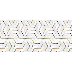 3 Boyutlu Altın Geometrik Duvar Kağıdı Baskı