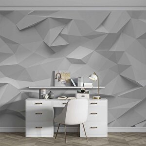 3 Boyutlu Kabartma Görünümlü Kesme Taş Duvar Kağıdı Baskı