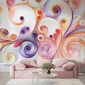 3 Boyutlu Kağıt Katlama Kabartma Görünümlü Duvar Kağıdı Baskı 275x260 cm