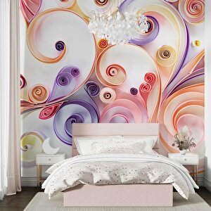 3 Boyutlu Kağıt Katlama Kabartma Görünümlü Duvar Kağıdı Baskı 300x300 cm