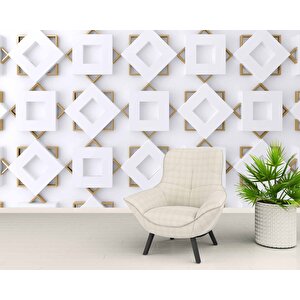 3 Boyutlu Geometrik Şekilli Duvar Kağıdı Baskı