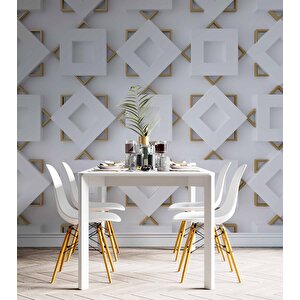 3 Boyutlu Geometrik Şekilli Duvar Kağıdı Baskı