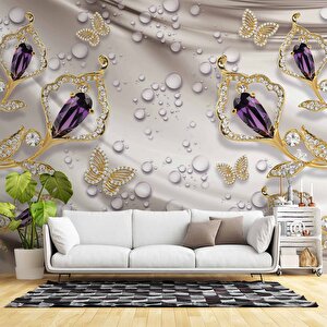 Swarovski Taşlı Duvar Kağıdı Baskı 425x240 cm