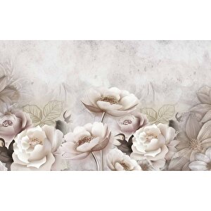 Soft Çiçek Gül Desenli Duvar Kağıd Baskı