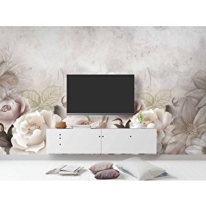 Soft Çiçek Gül Desenli Duvar Kağıd Baskı 700x315 cm