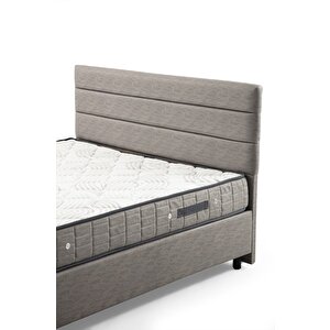 Motya Baza+başlık 150*200 Yatak Set-acık Gri