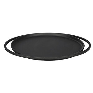 Döküm Yuvarlak Pizza Krep Pankek Tavası Döküm Demir Yekpare Çift Kulplu Çap(ø)28cm.